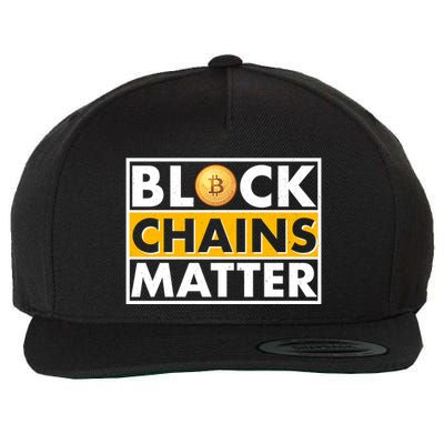 Funny Block Chains Matter Meme Wool Snapback Cap