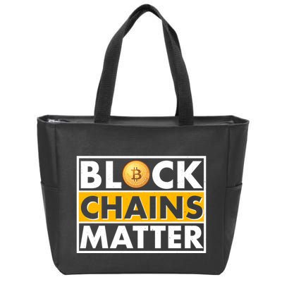 Funny Block Chains Matter Meme Zip Tote Bag
