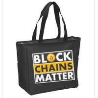 Funny Block Chains Matter Meme Zip Tote Bag