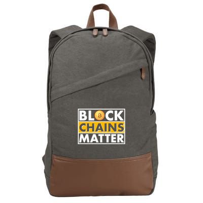 Funny Block Chains Matter Meme Cotton Canvas Backpack