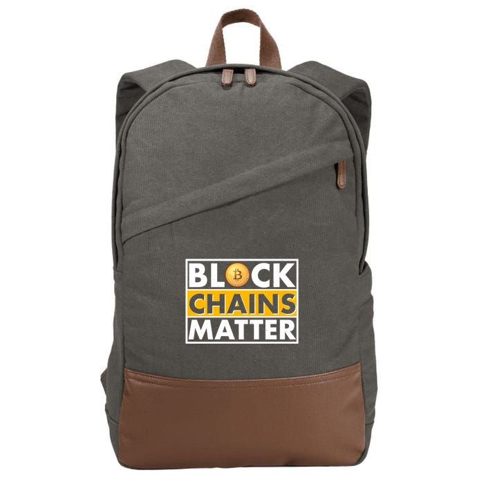 Funny Block Chains Matter Meme Cotton Canvas Backpack