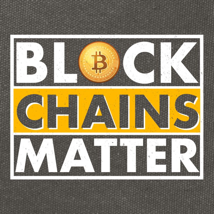 Funny Block Chains Matter Meme Cotton Canvas Backpack