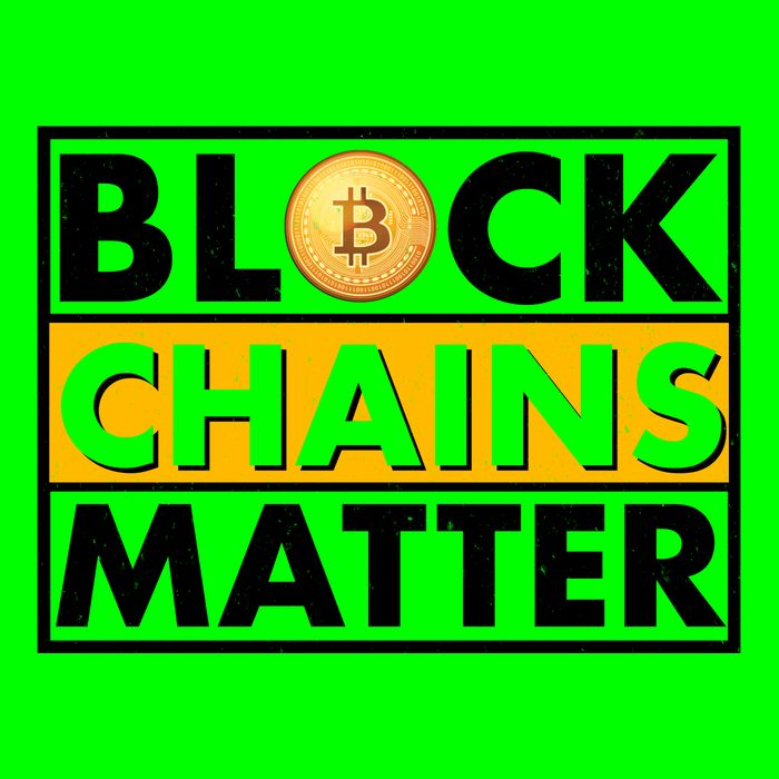 Funny Block Chains Matter Meme Button