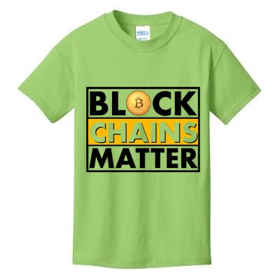 Funny Block Chains Matter Meme Kids T-Shirt
