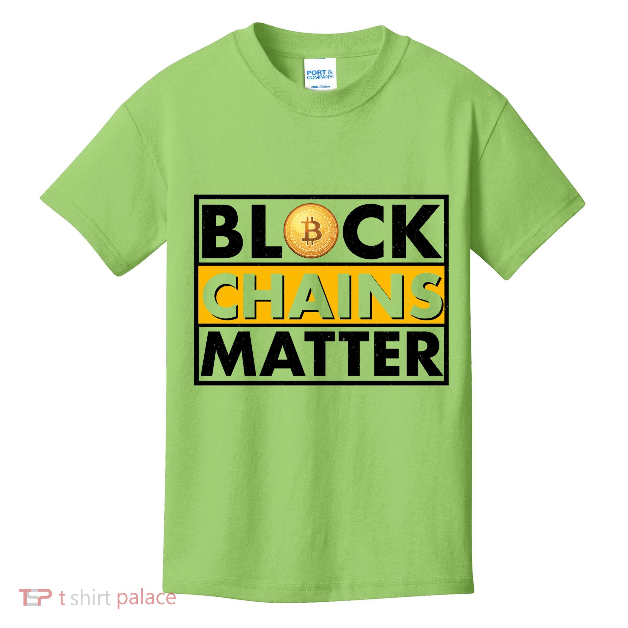 Funny Block Chains Matter Meme Kids T-Shirt