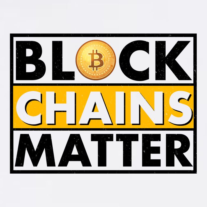 Funny Block Chains Matter Meme Garment-Dyed Sweatshirt