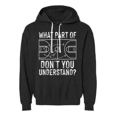 Funny Basketball Coach Design  Ball Game Trainers Garment-Dyed Fleece Hoodie