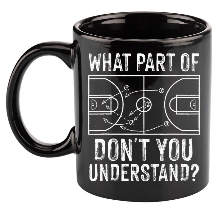 Funny Basketball Coach Design  Ball Game Trainers 11oz C Handle Ceramic Mug