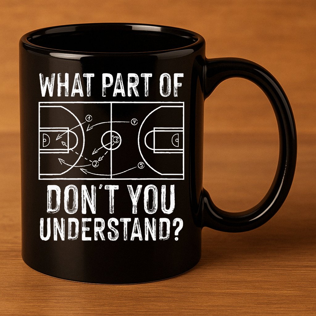 Funny Basketball Coach Design  Ball Game Trainers 11oz C Handle Ceramic Mug