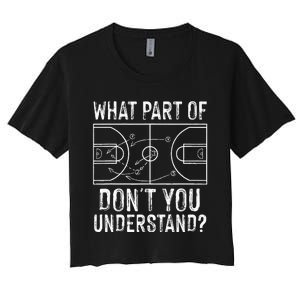 Funny Basketball Coach Design  Ball Game Trainers Women's Crop Top Tee