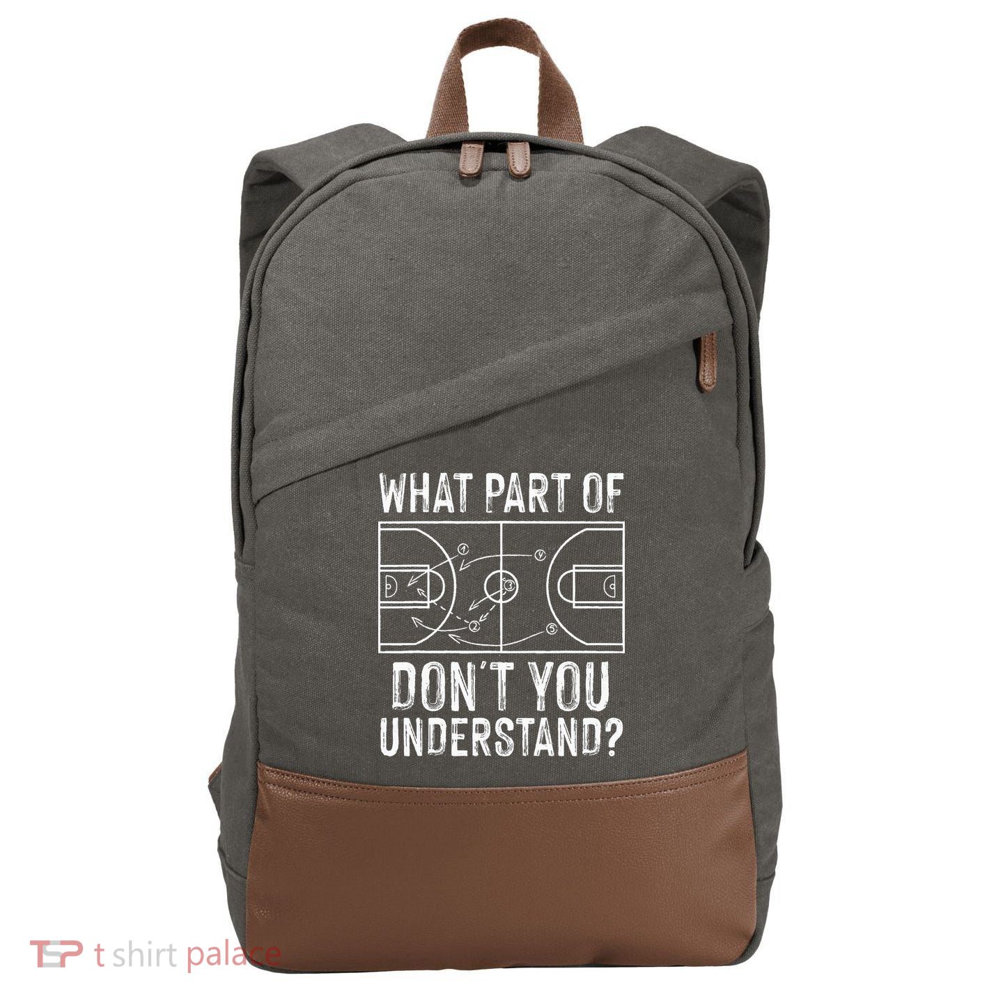 Funny Basketball Coach Design  Ball Game Trainers Cotton Canvas Backpack