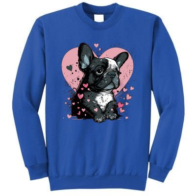 French Bulldog Cute Dog Love Heart Frenchie Mom Great Gift Tall Sweatshirt