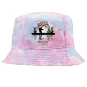 Funny Bigfoot Christmas Santa Sleigh Reindeer Gift Tie-Dyed Bucket Hat