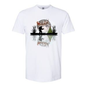 Funny Bigfoot Christmas Santa Sleigh Reindeer Gift Softstyle CVC T-Shirt