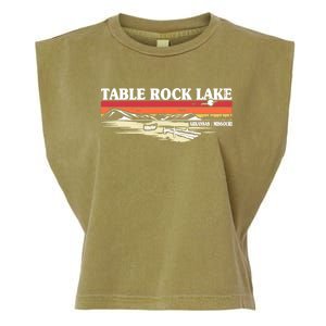 Fishing Boating Camping Lake Vacation Table Rock Lake Great Gift Garment-Dyed Women's Muscle Tee