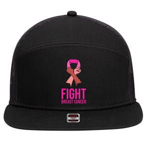 Fight Breast Cancer Together 7 Panel Mesh Trucker Snapback Hat