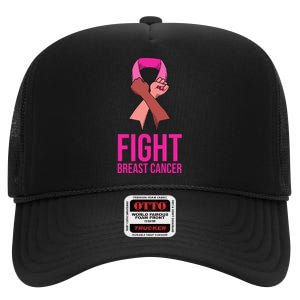 Fight Breast Cancer Together High Crown Mesh Back Trucker Hat