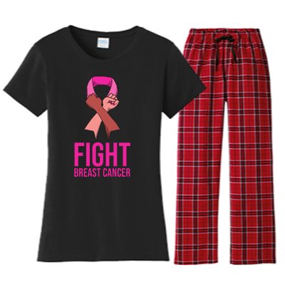 Fight Breast Cancer Together Women's Flannel Pajama Set