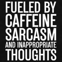 Fueled By Caffeine Sarcasm And Inappropriate Thoughts Ladies PosiCharge Tri-Blend Wicking Tank