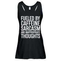 Fueled By Caffeine Sarcasm And Inappropriate Thoughts Ladies Essential Flowy Tank