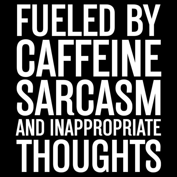 Fueled By Caffeine Sarcasm And Inappropriate Thoughts Flat Bill Trucker Hat