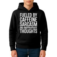 Fueled By Caffeine Sarcasm And Inappropriate Thoughts Kids Hoodie