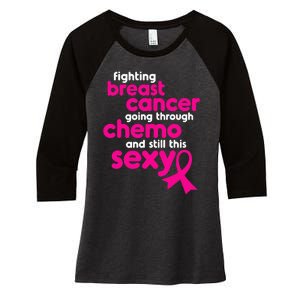 Fighting Breast Cancer Going Through Chemo & Still This Sexy Women's Tri-Blend 3/4-Sleeve Raglan Shirt