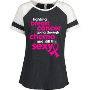 Fighting Breast Cancer Going Through Chemo & Still This Sexy Enza Ladies Jersey Colorblock Tee