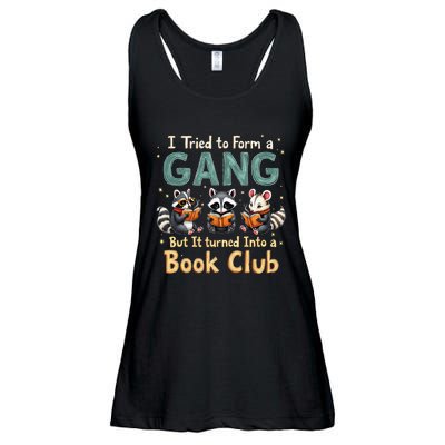 Funny Book Club Animal Gang I Tried To Form A Gang Design Ladies Essential Flowy Tank