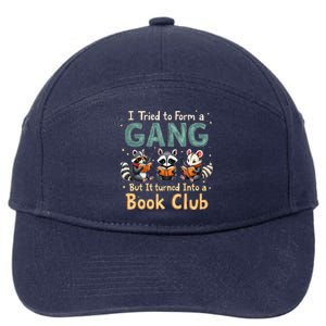 Funny Book Club Animal Gang I Tried To Form A Gang Design 7-Panel Snapback Hat