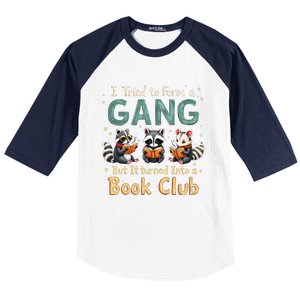 Funny Book Club Animal Gang I Tried To Form A Gang Design Baseball Sleeve Shirt