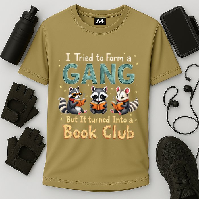 Funny Book Club Animal Gang I Tried To Form A Gang Design Cooling Performance Crew T-Shirt