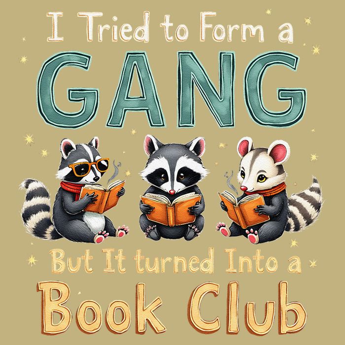 Funny Book Club Animal Gang I Tried To Form A Gang Design Cooling Performance Crew T-Shirt