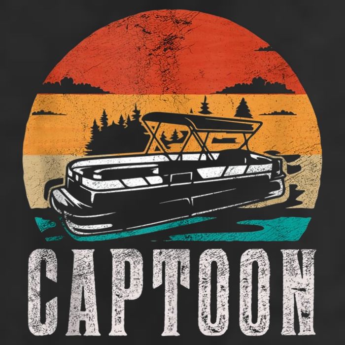 Funny Boating Captoon Pontoon Tritoon Captain Pontoon Boat Cool Comfort Performance Bucket Hat