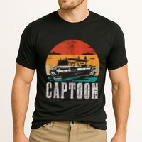 Funny Boating Captoon Pontoon Tritoon Captain Pontoon Boat Performance Shirt