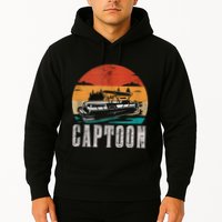 Funny Boating Captoon Pontoon Tritoon Captain Pontoon Boat Hoodie