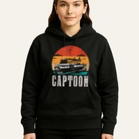 Funny Boating Captoon Pontoon Tritoon Captain Pontoon Boat Hoodie