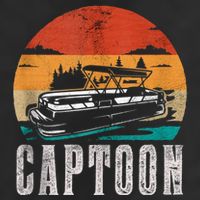 Funny Boating Captoon Pontoon Tritoon Captain Pontoon Boat Beanie