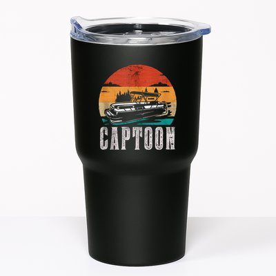 Funny Boating Captoon Pontoon Tritoon Captain Pontoon Boat Tumbler