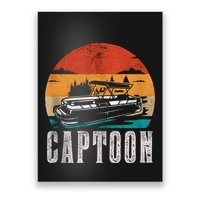 Funny Boating Captoon Pontoon Tritoon Captain Pontoon Boat Poster