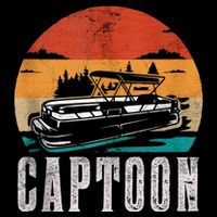 Funny Boating Captoon Pontoon Tritoon Captain Pontoon Boat Poster