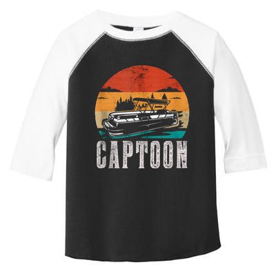Funny Boating Captoon Pontoon Tritoon Captain Pontoon Boat Toddler Fine Jersey T-Shirt