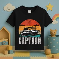 Funny Boating Captoon Pontoon Tritoon Captain Pontoon Boat Toddler T-Shirt