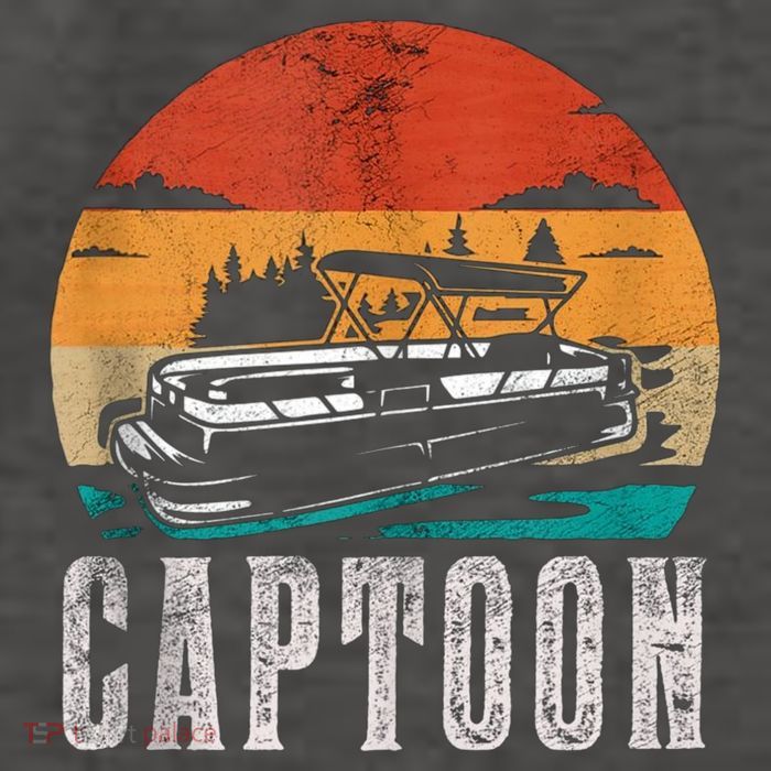 Funny Boating Captoon Pontoon Tritoon Captain Pontoon Boat Vector Backpack