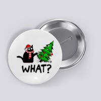 Funny Black Cat Gift Pushing Christmas Tree Over Cat What Button