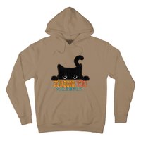 Funny Black Cat Judging You Silently Sarcastic Cat Hoodie