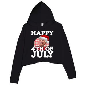 Funny Biden Christmas Xmas Happy Fourth Of July Republican Gift Crop Fleece Hoodie