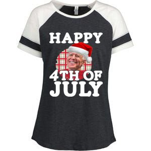 Funny Biden Christmas Xmas Happy Fourth Of July Republican Gift Enza Ladies Jersey Colorblock Tee