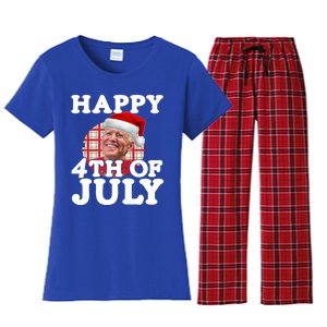 Funny Biden Christmas Xmas Happy Fourth Of July Republican Gift Women's Flannel Pajama Set