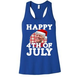 Funny Biden Christmas Xmas Happy Fourth Of July Republican Gift Women's Racerback Tank